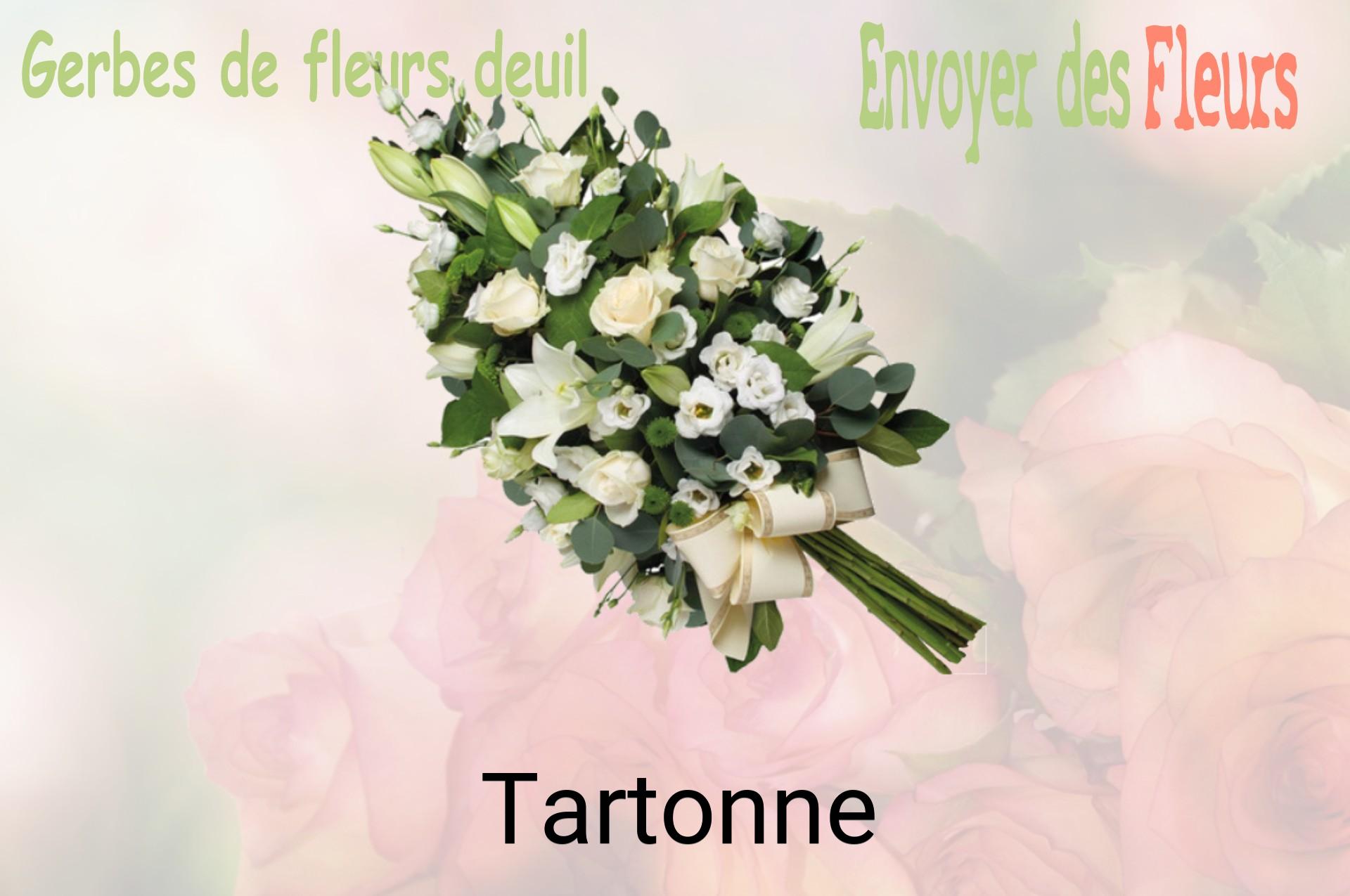 Gerbe de fleurs de deuil livrée à Tartonne